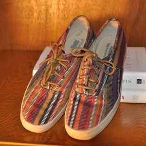 Keds 8.5 Women's Stripped Canvas Sneakers